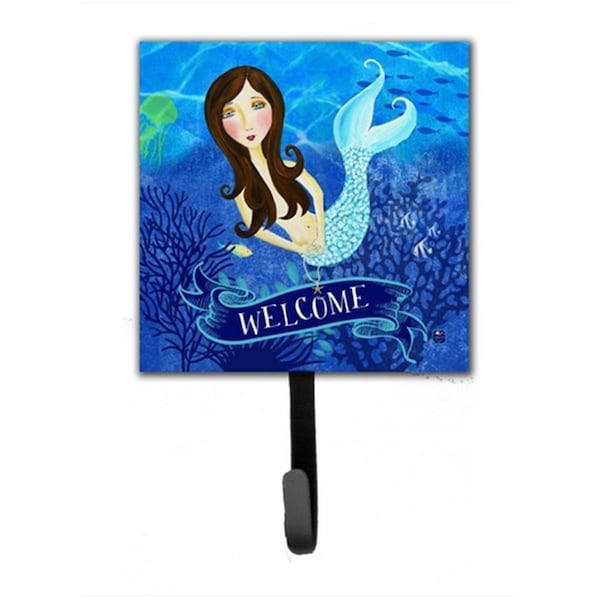 Carolines Treasures Welcome Mermaid Leash or Key Holder, 6 x 1.25 x 4.25 in. VHA3010SH4 - main